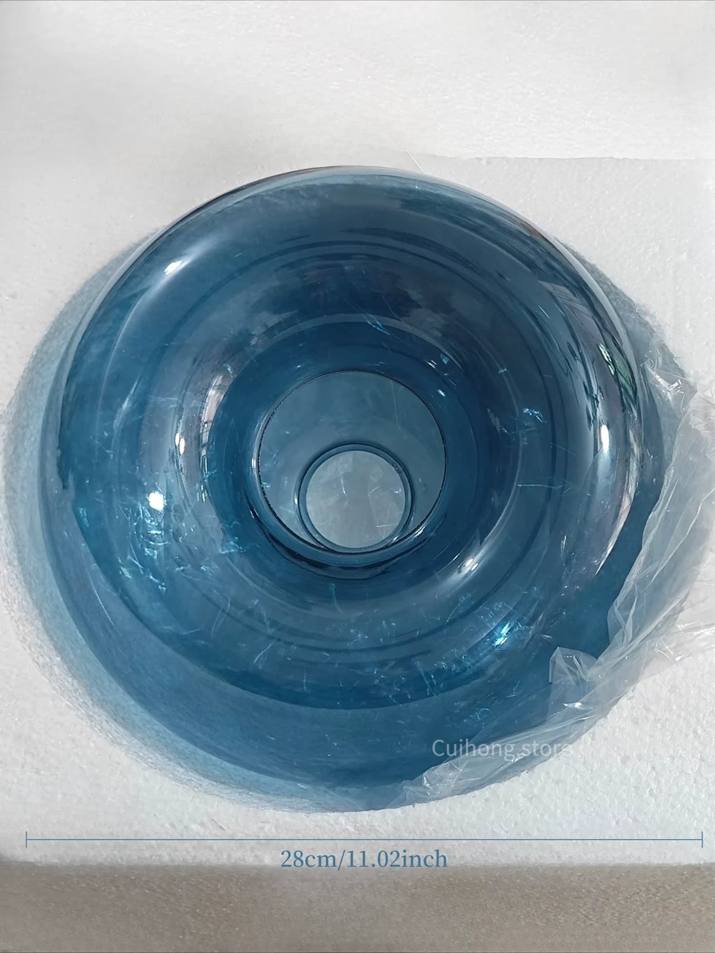 Photographie de référence du verre bleu