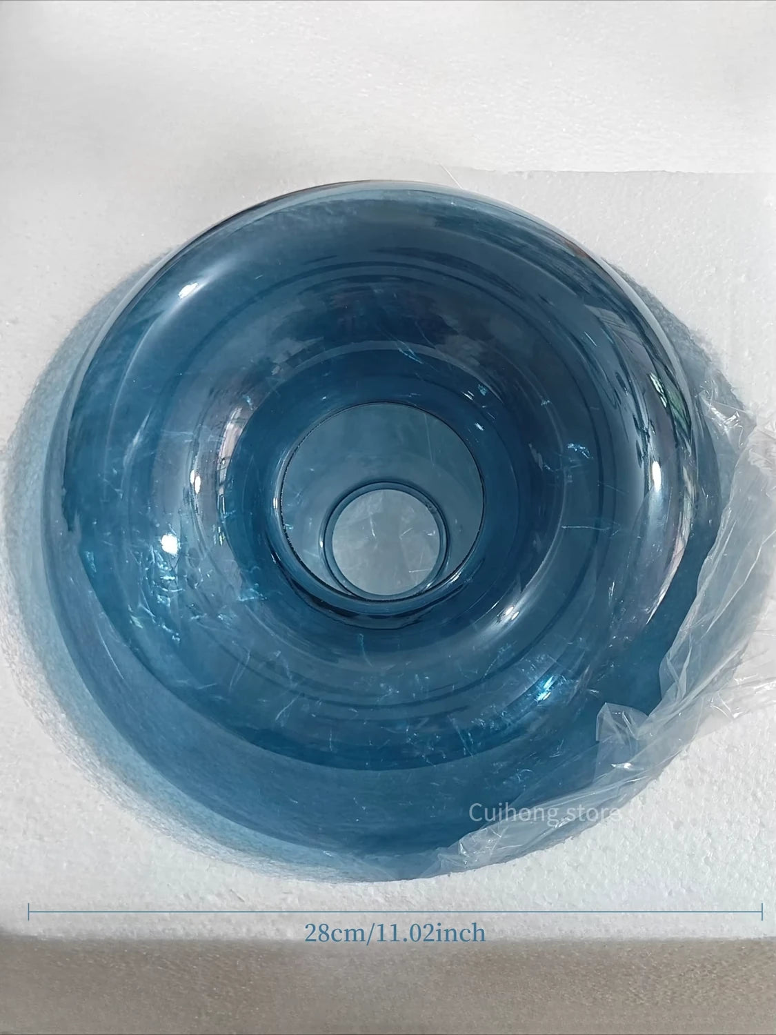 Photographie de référence du verre bleu