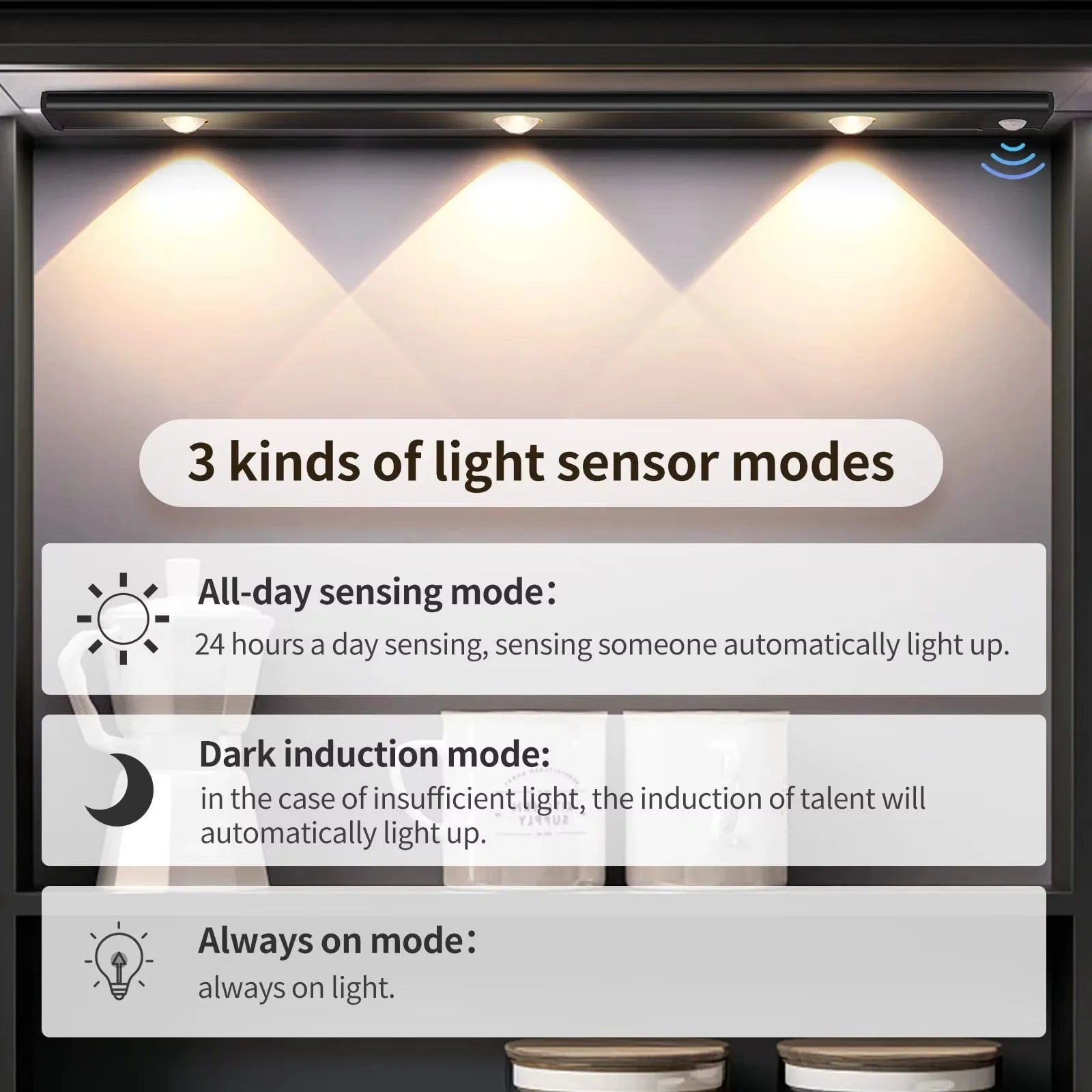 LumiSous | Barre LED fine à détecteur de mouvement