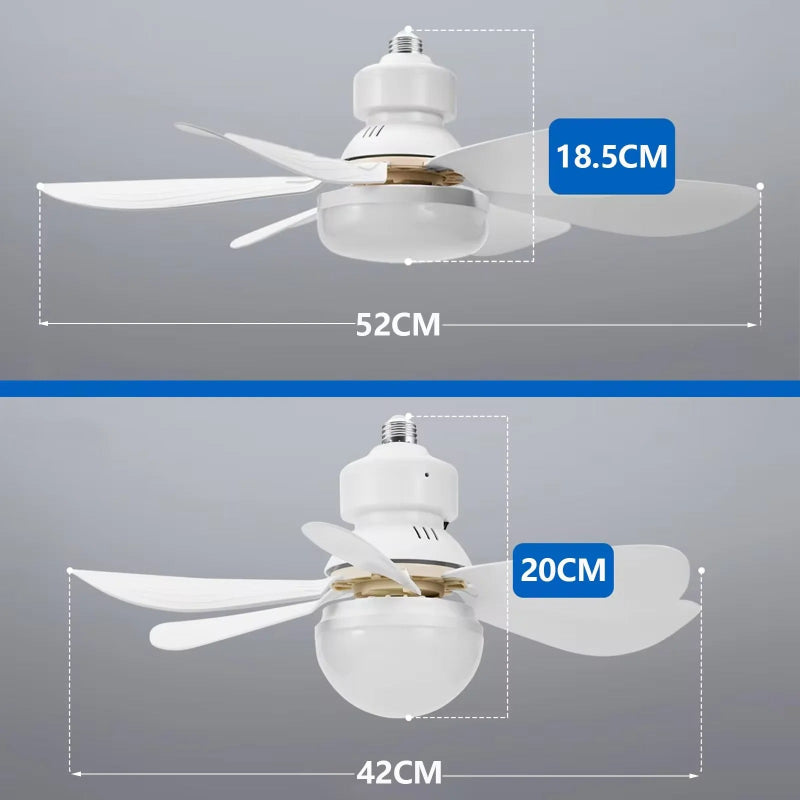 AeroLight dmensions blanc ampoule ventilateur telecommande