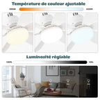 AeroLight™ E27 - Ventilateur Plafonnier LED 30W – E27 avec Télécommande