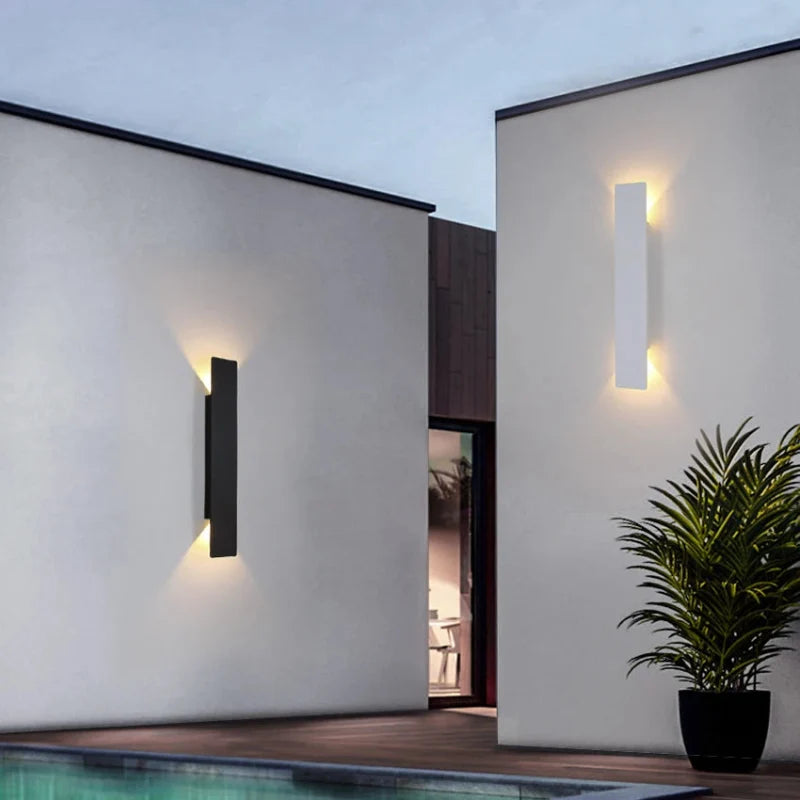 Applique Murale LED Extérieure IP65 Noir blanc piscine