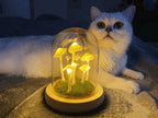 Lampe Champignon DIY – Verre et Bois, Décoration de Table Créative pour le Salon ou la Chambre