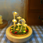 Lampe Champignon DIY – Verre et Bois, Décoration de Table Créative pour le Salon ou la Chambre