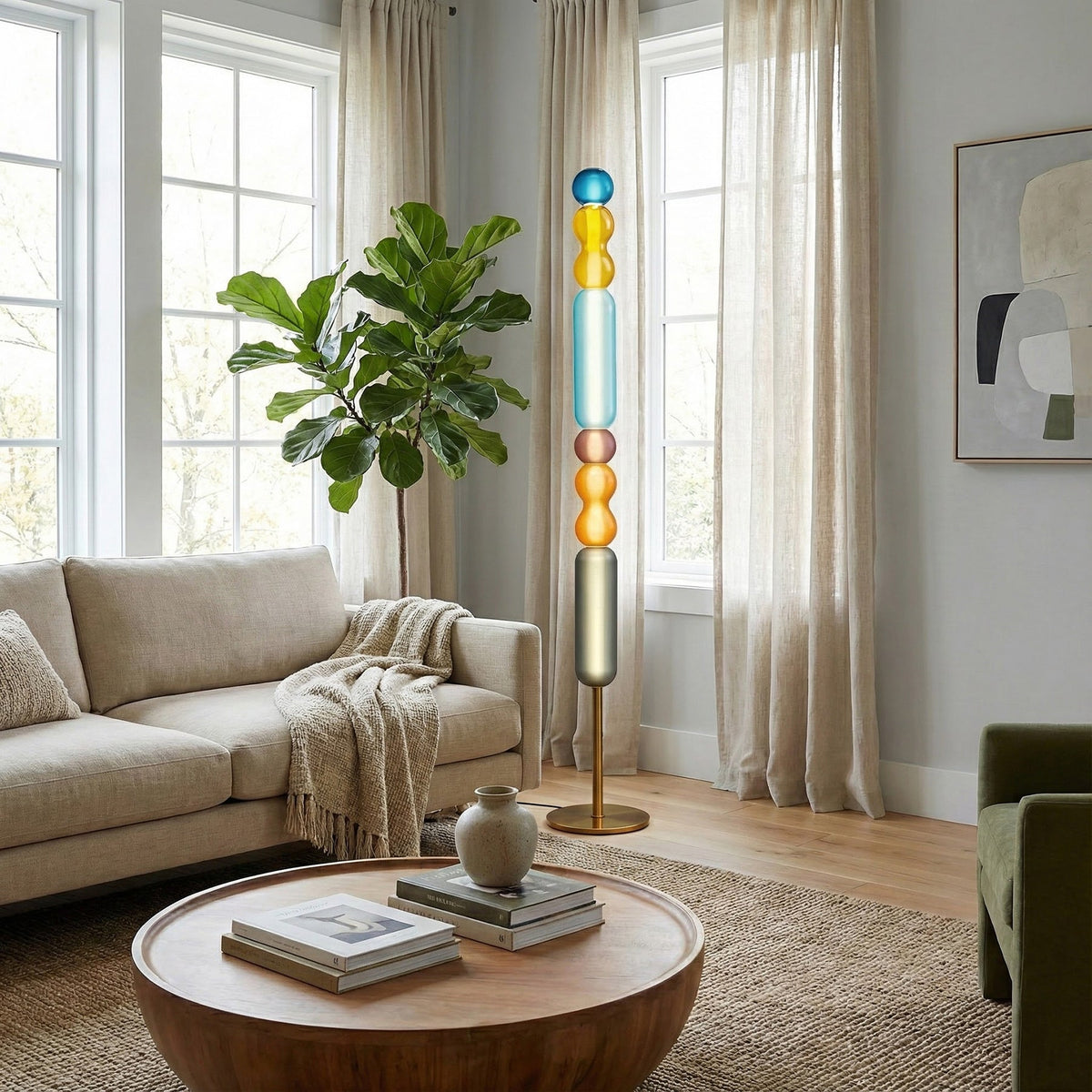 Arlequin lampadaire — 160 cm — vue d’ensemble près de la fenêtre