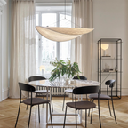 Suspension Japandi – Finition en Soie, Design Boho pour Salon ou Salle à Manger avec Hauteur Réglable