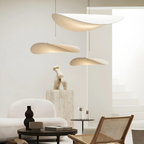 Suspension Japandi – Finition en Soie, Design Boho pour Salon ou Salle à Manger avec Hauteur Réglable