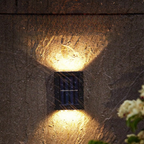 Lampe Murale Solaire Noire – Sans Fil, Design Moderne pour Éclairage de Jardin ou Balcon