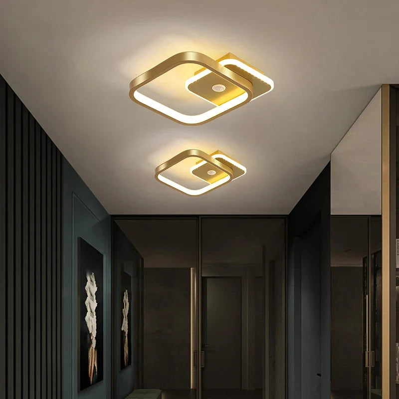 Plafonnier LED Moderne 9W-16W avec Détecteur de Mouvement PIR pour Couloir et Salon  carré