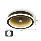 Plafonnier LED Moderne 9W-16W avec Détecteur de Mouvement PIR pour Couloir et Salon  noir couloir  carré variant