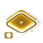 Plafonnier LED Moderne 9W-16W avec Détecteur de Mouvement PIR pour Couloir et Salon  or couloir  double carré variant