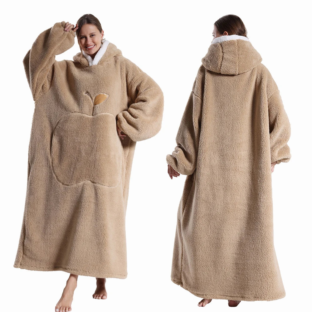 Cadeau premium — Plaid polaire à manches 140 cm