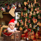 Décorations de Noël pain d’épices en bois — 12 ou 24 pièces