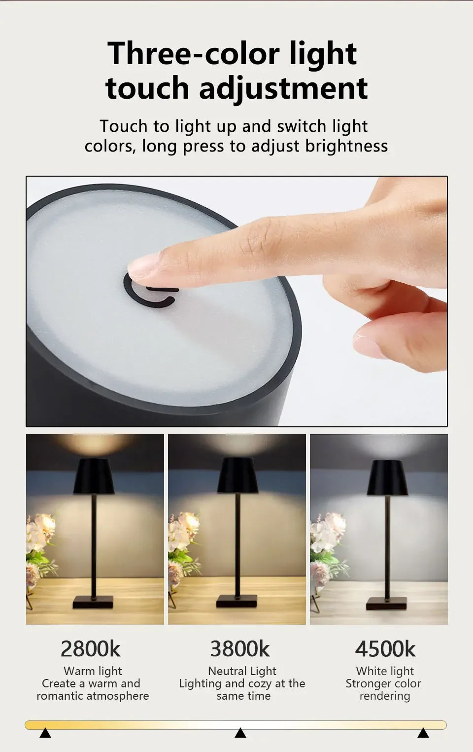 Néora | Lampe de bureau LED rechargeable