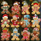 Décorations de Noël pain d’épices en bois — 12 ou 24 pièces
