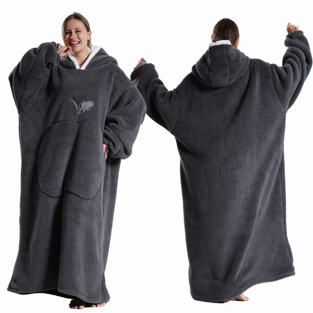 Cadeau premium — Plaid polaire à manches 140 cm