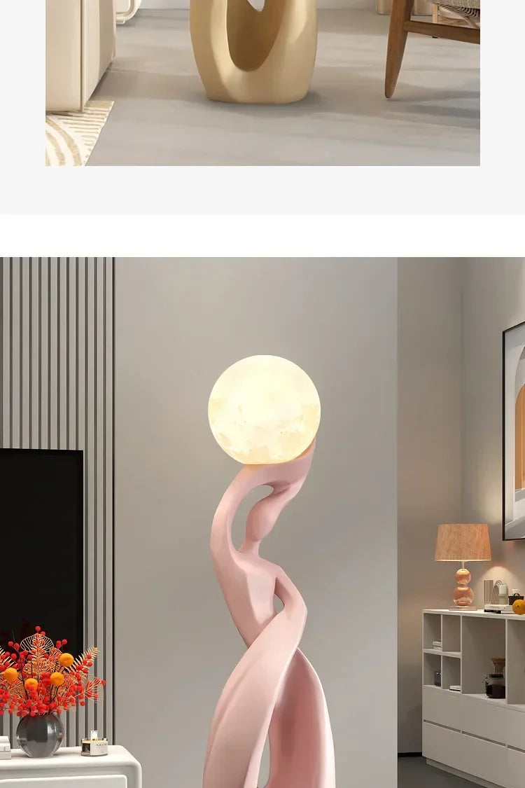 Lampe sculpturale à globe — 82 cm