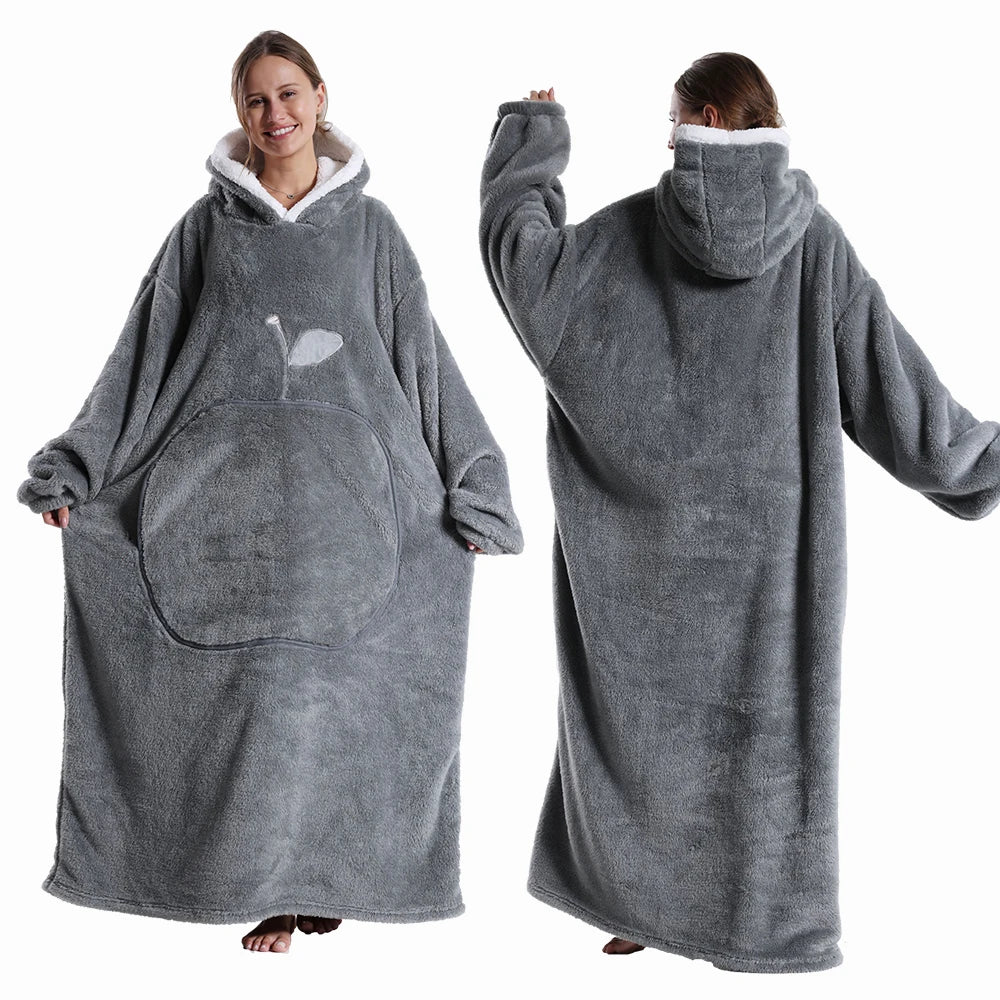 Cadeau premium — Plaid polaire à manches 140 cm