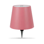 Lampe pour bouteille Vinea rose, vue de face sur fond blanc.
