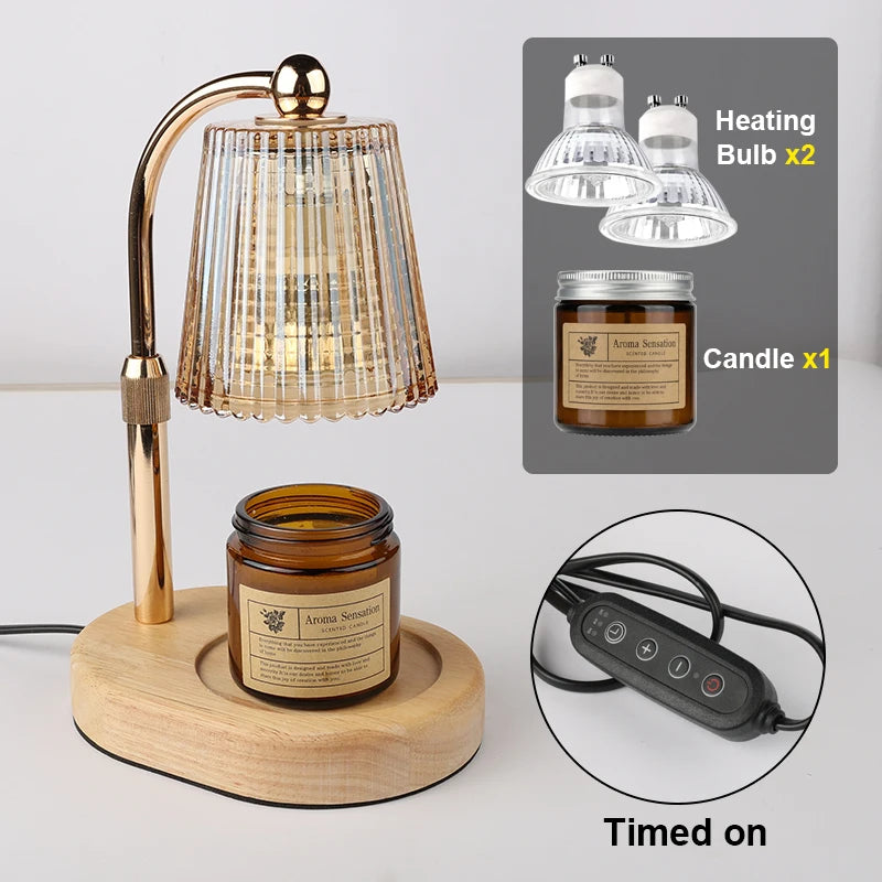 Élégance | Lampe chauffe-bougie avec minuterie