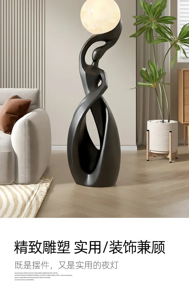 Lampe sculpturale à globe — 82 cm