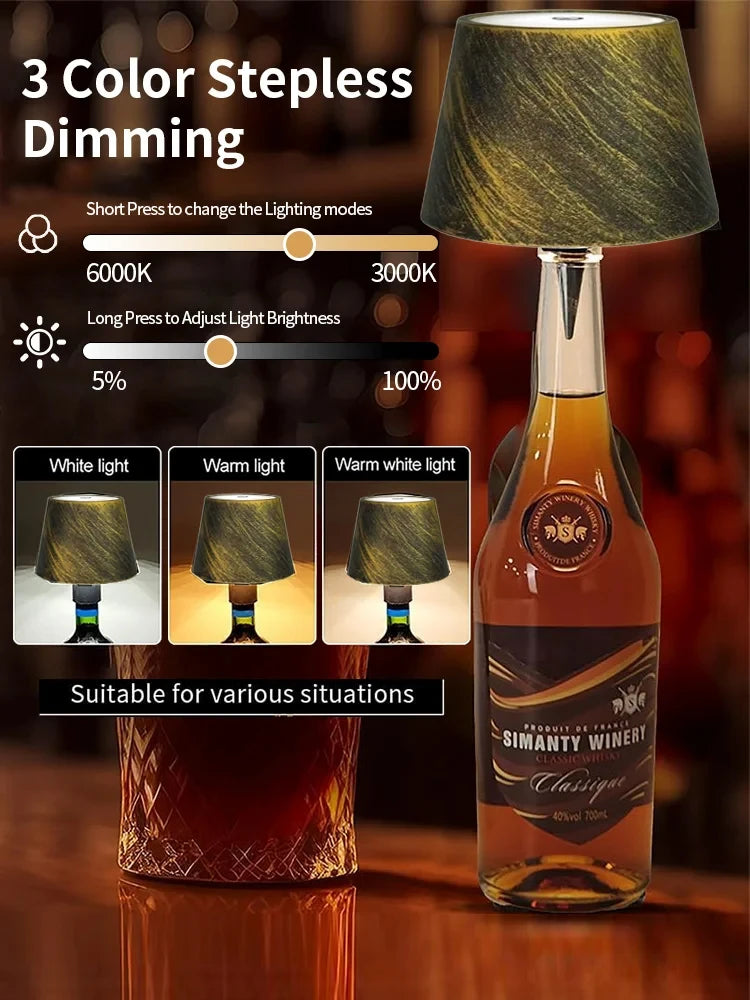 Vinea | Lampe nomade pour bouteille