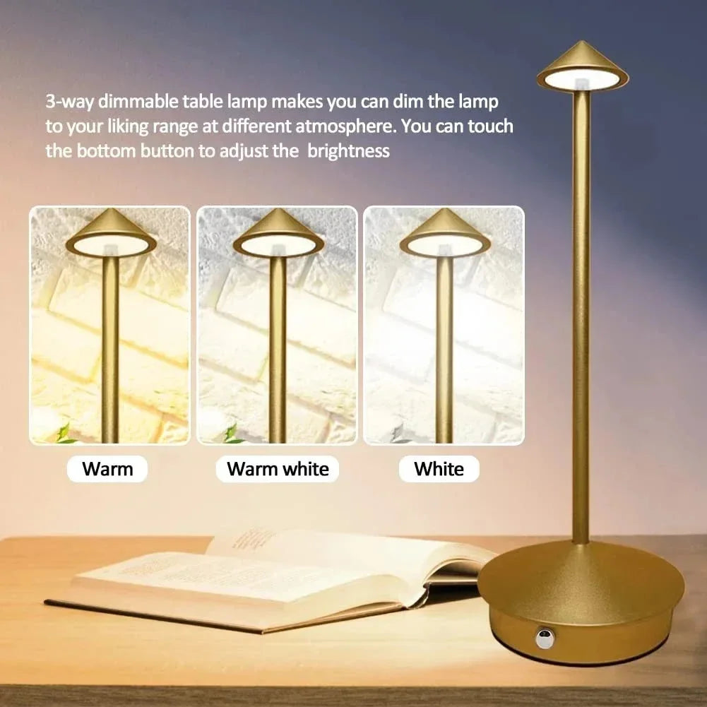 PinaLume | Lampe de table tactile rechargeable