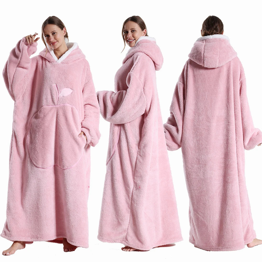 Cadeau premium — Plaid polaire à manches 140 cm