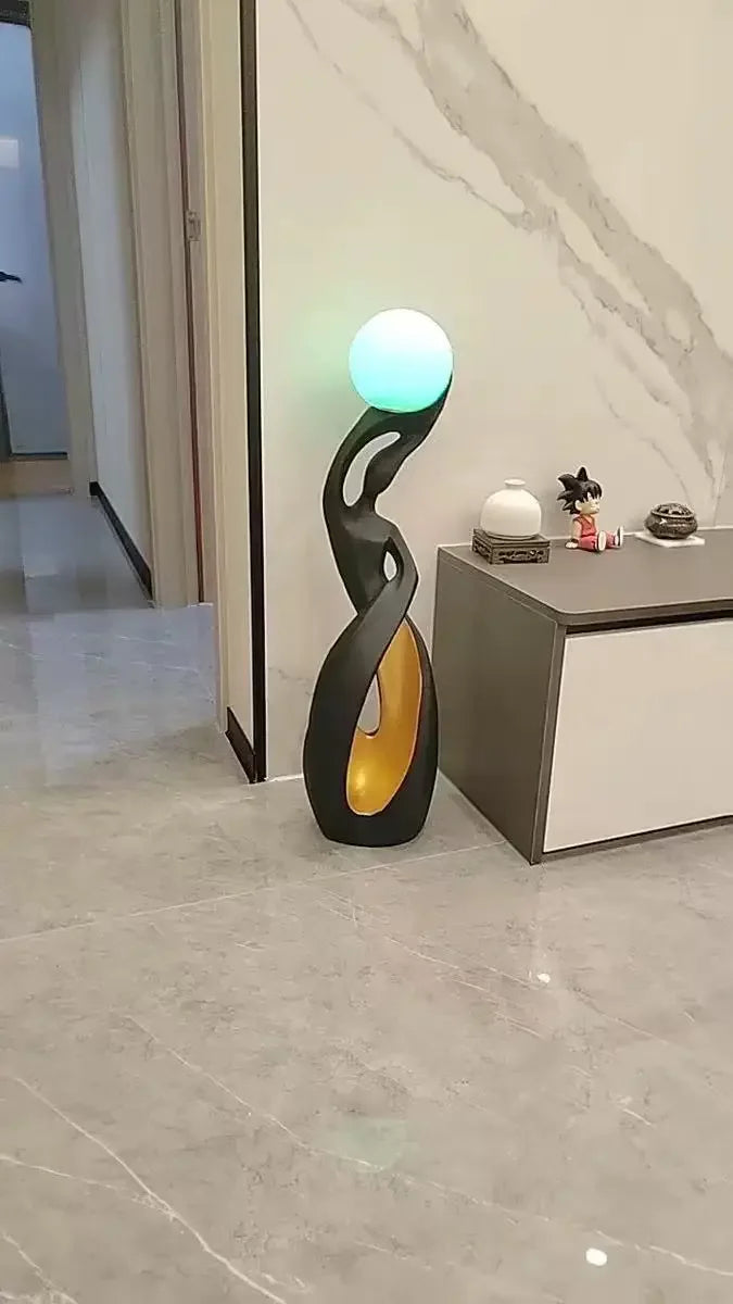 Lampe sculpturale à globe — 82 cm