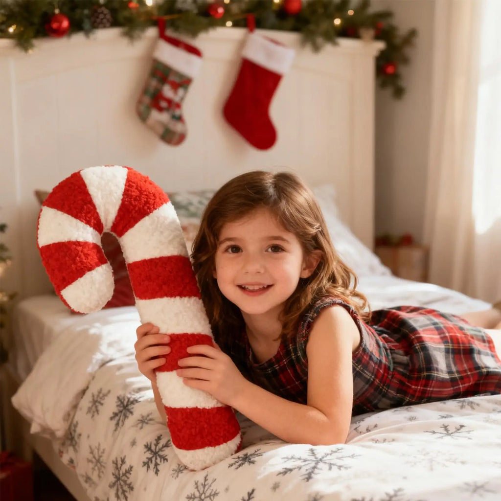 Cadeau Noël — Coussin peluche sucre d’orge