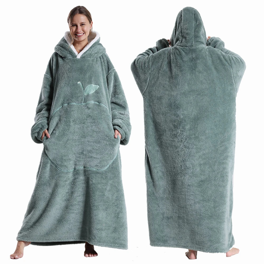 Cadeau premium — Plaid polaire à manches 140 cm
