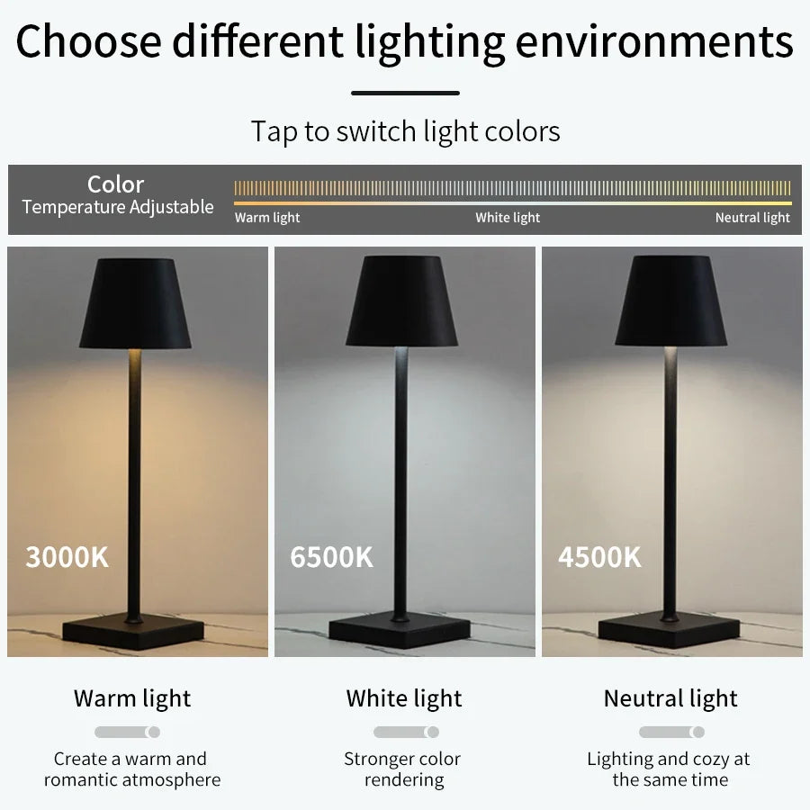 Néora | Lampe de bureau LED rechargeable