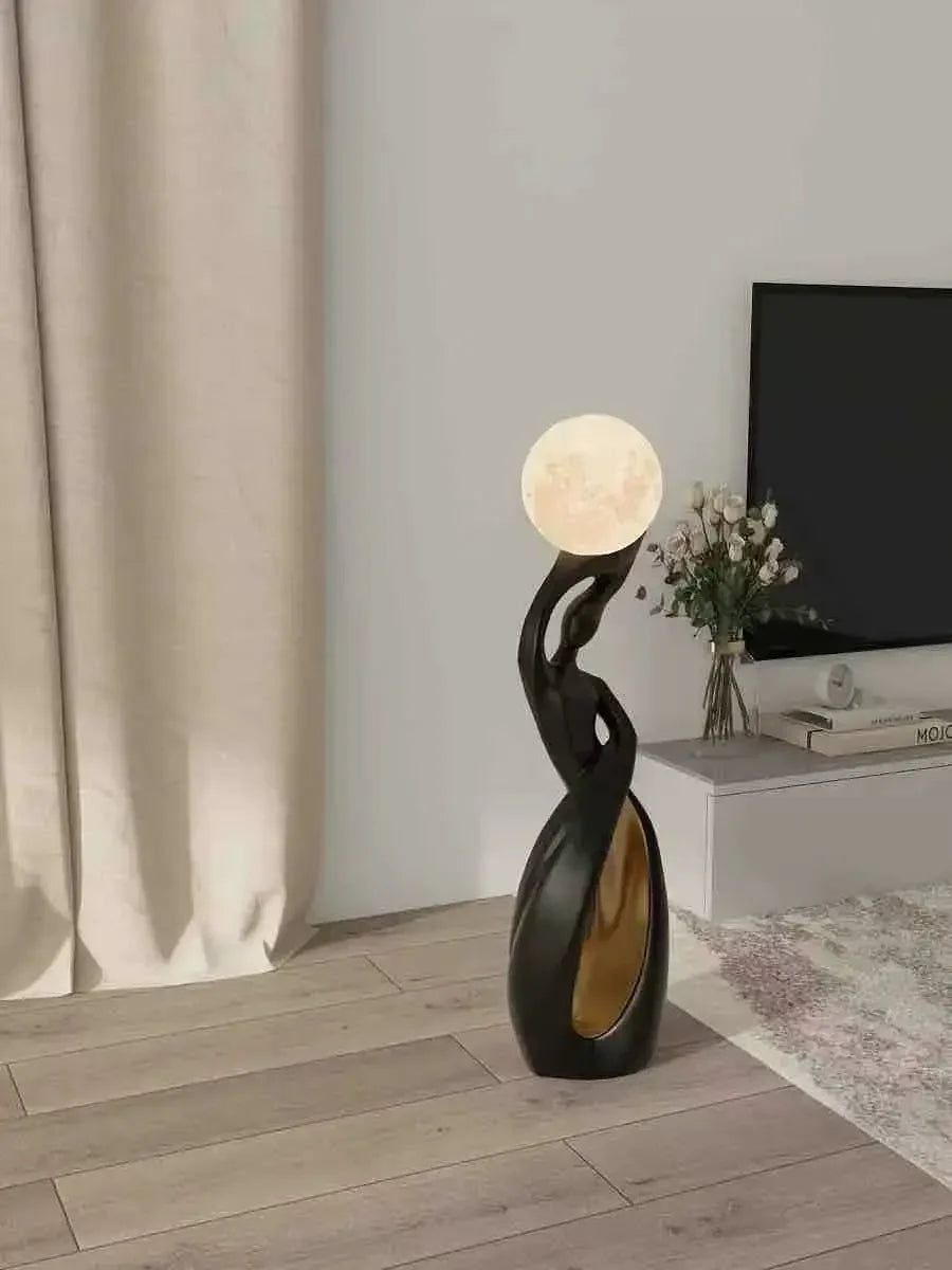 Lampe sculpturale à globe — 82 cm