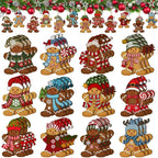 Décorations de Noël pain d’épices en bois — 12 ou 24 pièces