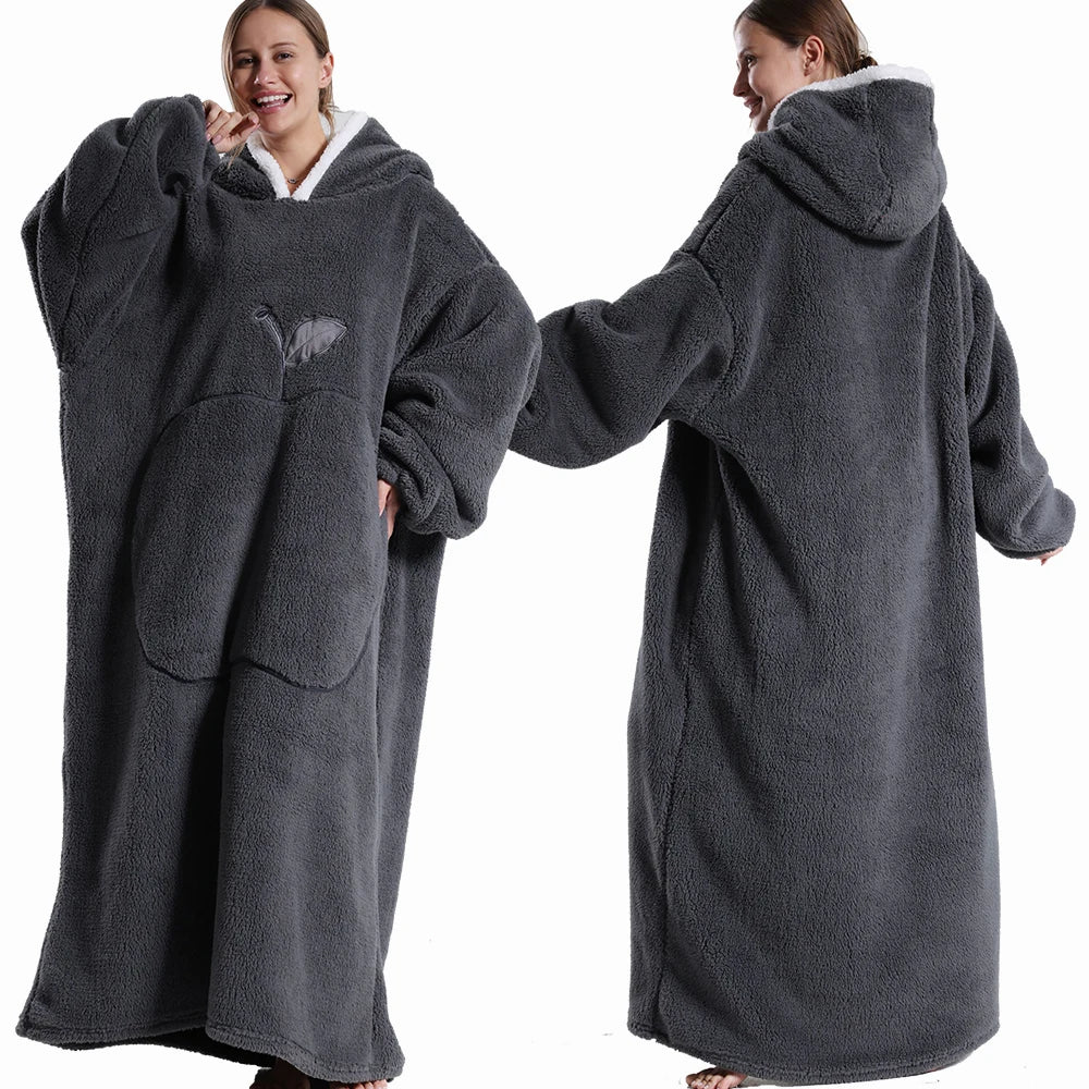Cadeau premium — Plaid polaire à manches 140 cm