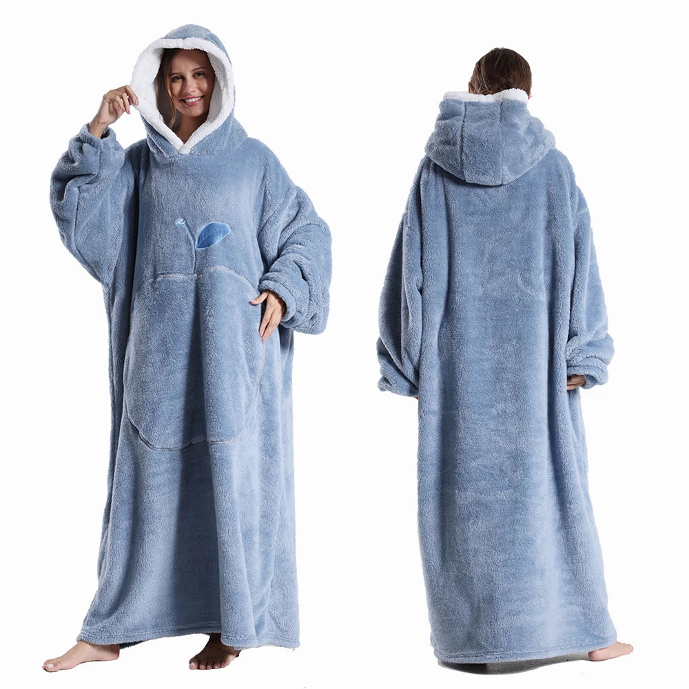 Cadeau premium — Plaid polaire à manches 140 cm