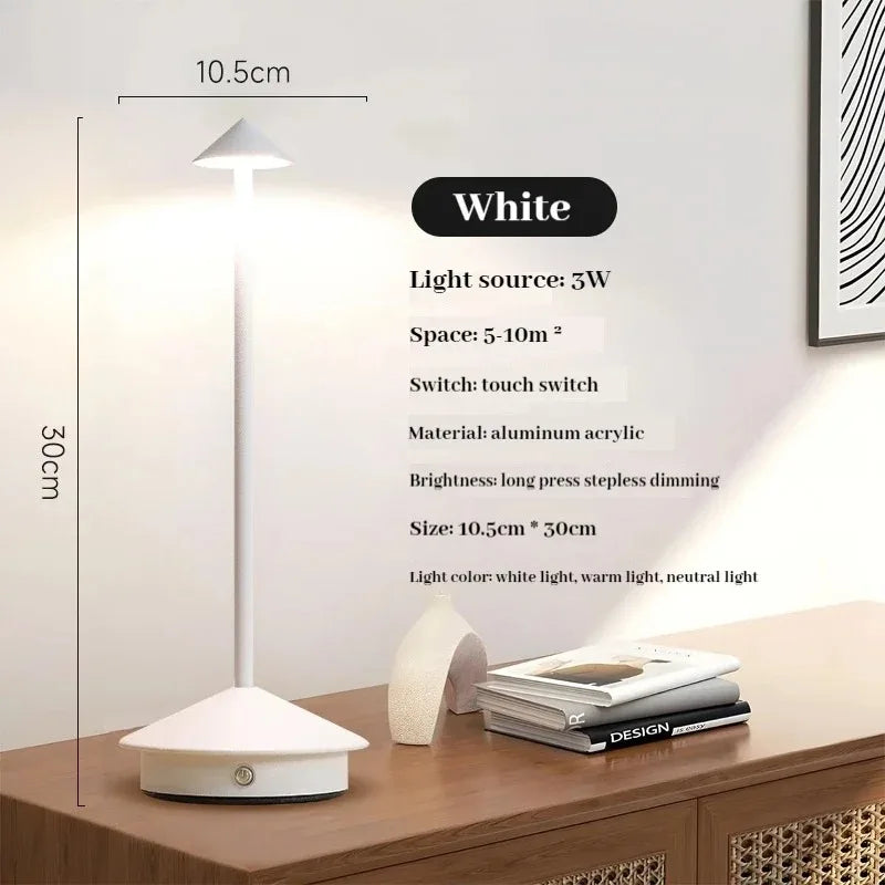 AmbiLume | Lampe de table LED tactile rechargeable