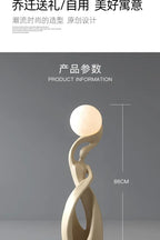 Lampe sculpturale à globe — 82 cm