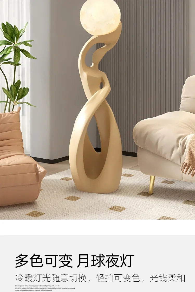 Lampe sculpturale à globe — 82 cm