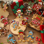 Décorations de Noël pain d’épices en bois — 12 ou 24 pièces