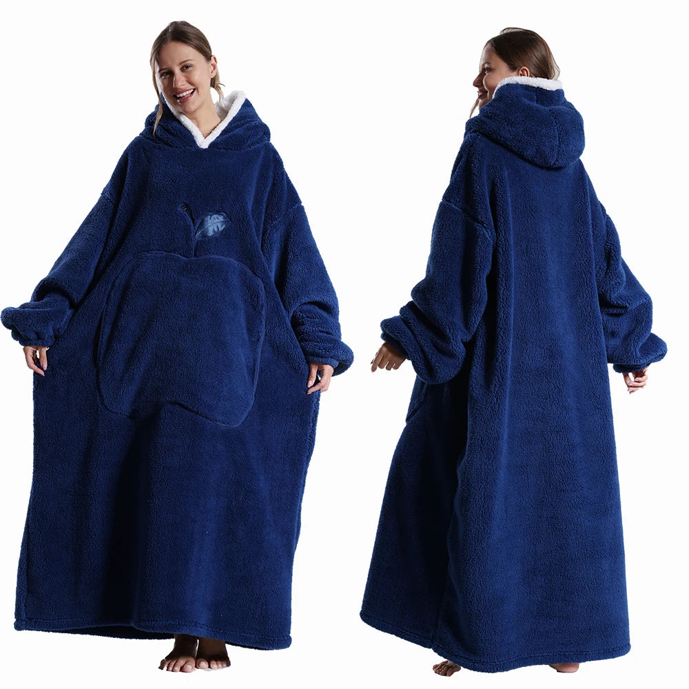 Cadeau premium — Plaid polaire à manches 140 cm