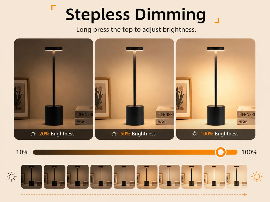 Nolya | Lampe de table tactile rechargeable