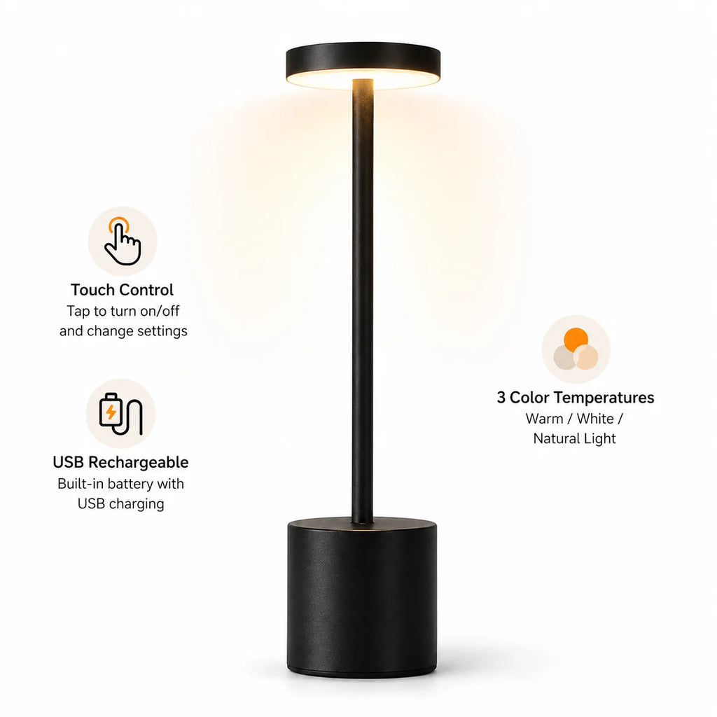 Nolya | Lampe de table tactile rechargeable