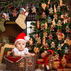 Décorations de Noël pain d’épices en bois — 12 ou 24 pièces