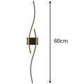 Schéma de l’applique Élan à deux lignes ondulées avec cote de hauteur de 60 cm