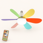 AeroLight polychrome — ventilateur plafonnier LED E27 avec télécommande