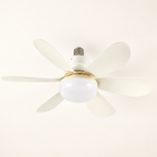 AeroVent — vue produit sur fond clair, modèle 40 W à six pales et culot E27.
