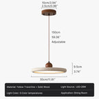 Amande simple 30 cm : schéma fournisseur, hauteur 9,5 cm et câble 150 cm