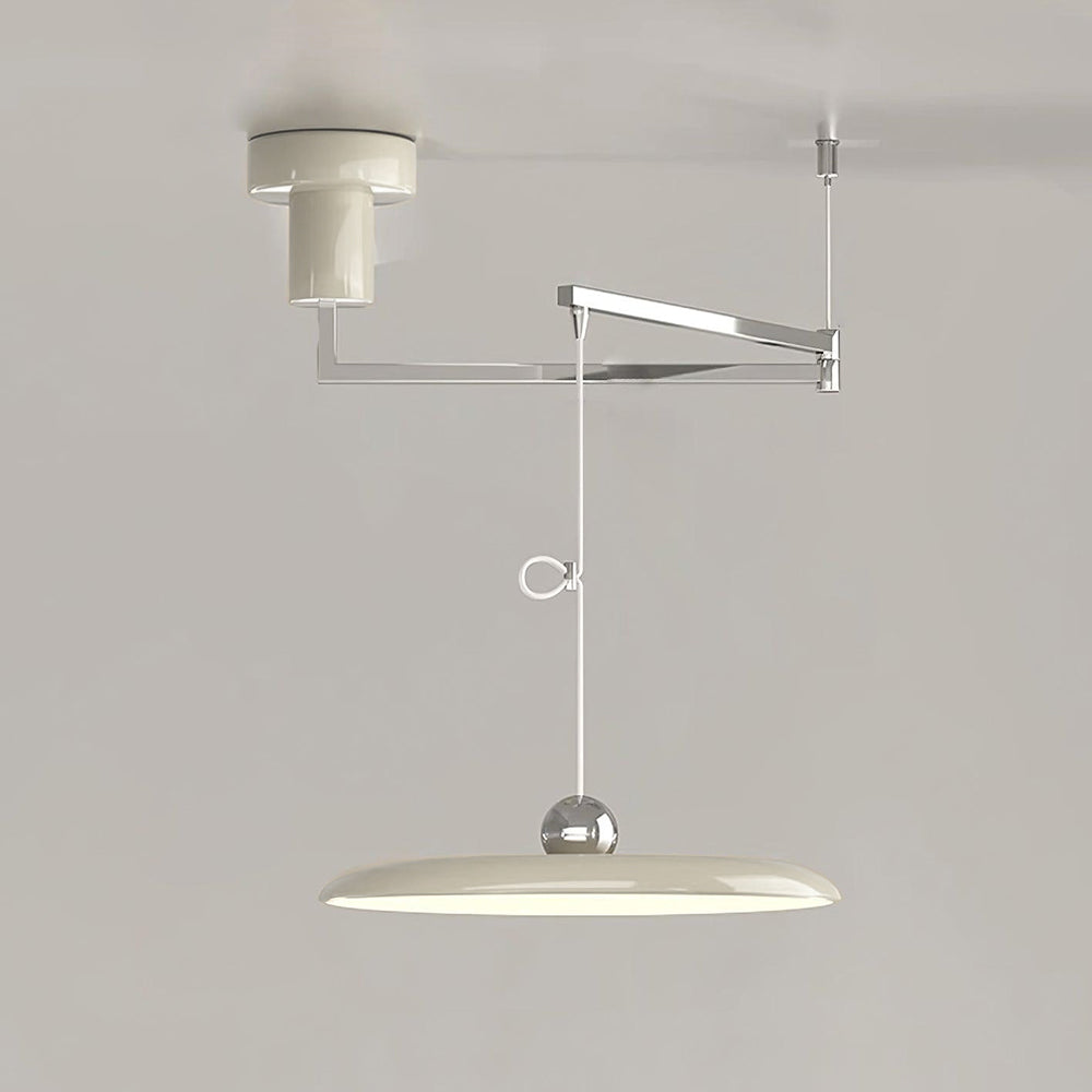 Artéline Suspensions Morandi à Bras Réglables - D 40 cm - Chromé et Crème - Blanc Chaud