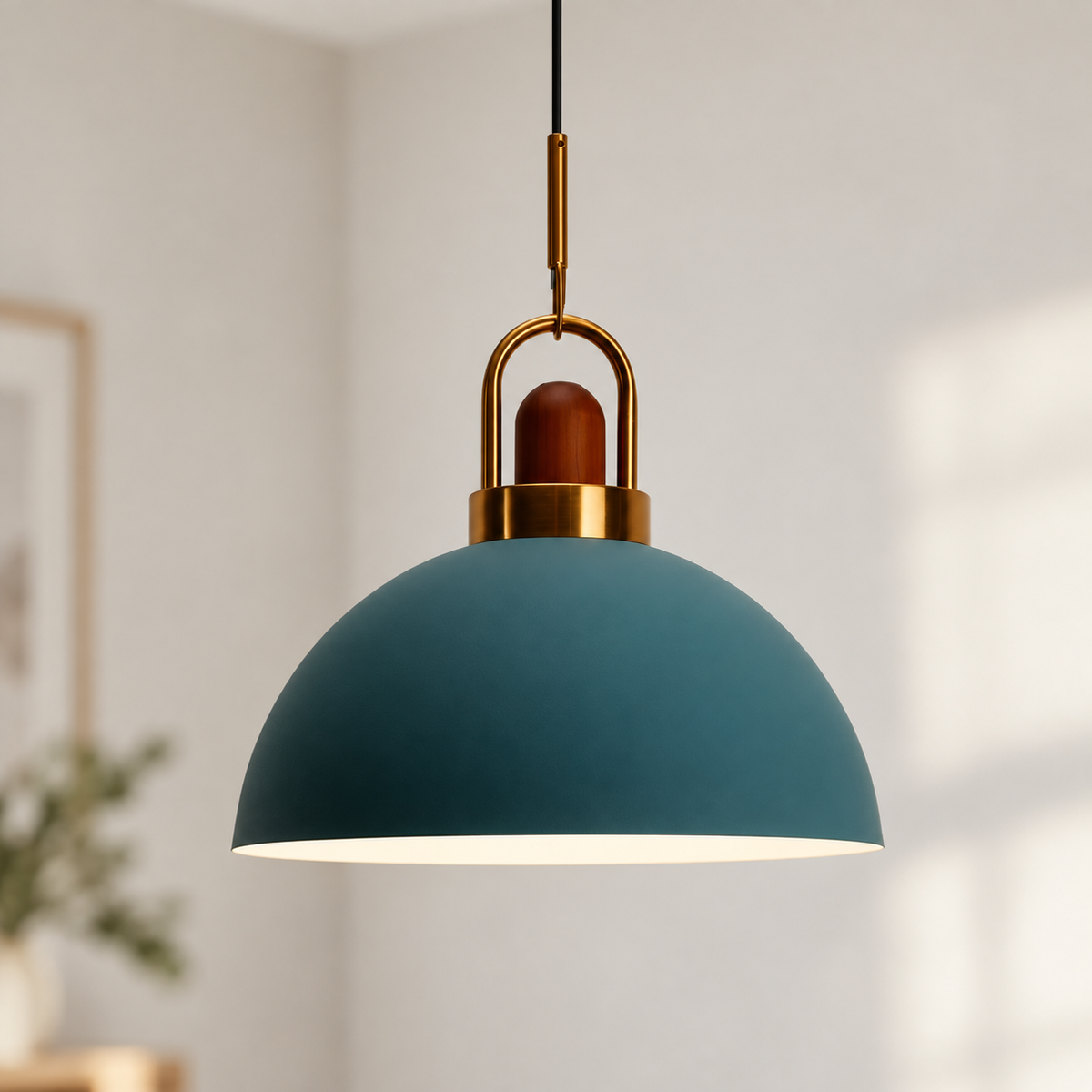 Mise en scène IA d’Aveline bleu foncé dans un intérieur neutre, réalisée à partir de la photo du fournisseur 1005012696296534 ; décoration illustrative.